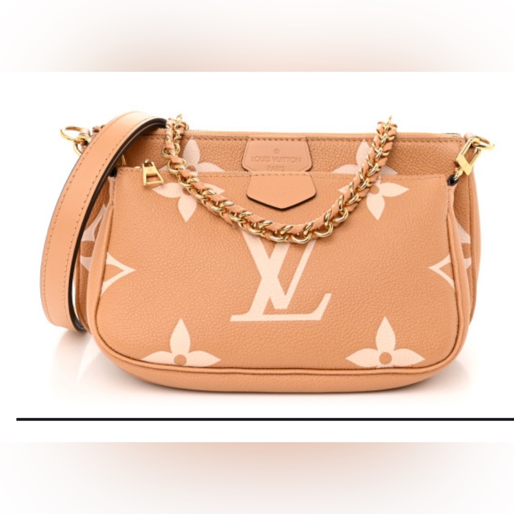 Louis Vuitton Monogram Shoulder double Bag. Multi Pochette Accessoires Bag